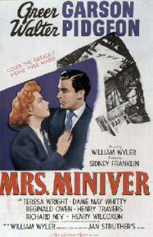 World War II Movies With Academy Award and/or Golden Globe Awards: Mrs. Miniver