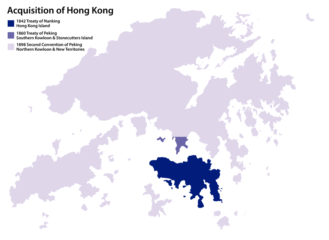 Map of the acquisition of Hong Kong