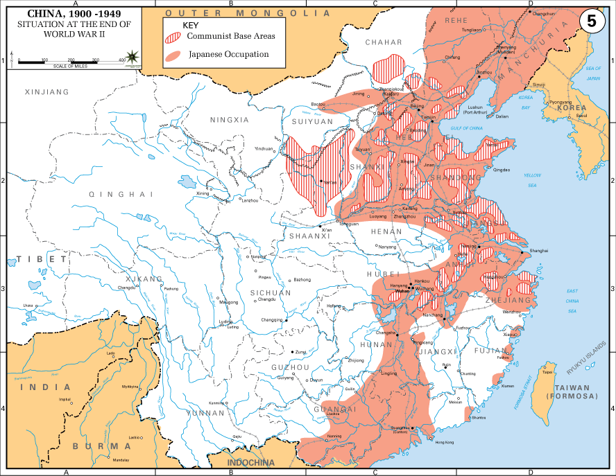 Japanese Occupation of China in the end of WW2