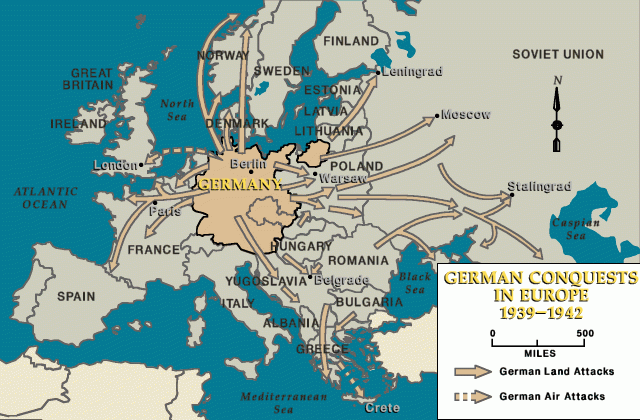 German conquests in europe 1939 - 1942