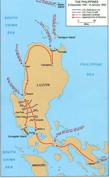 Map of Luzon Island