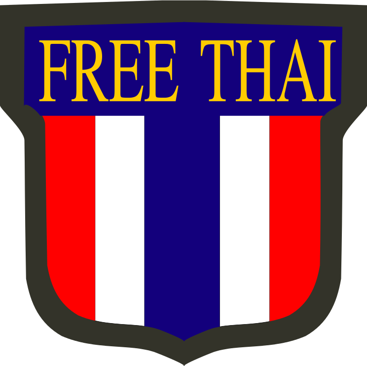 Free Thai movement symbol with blue, white, and red lines.