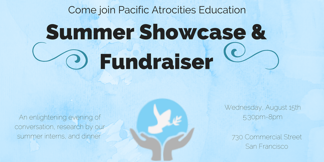 Pacific Atrocities Education Summer Showcase Flyer