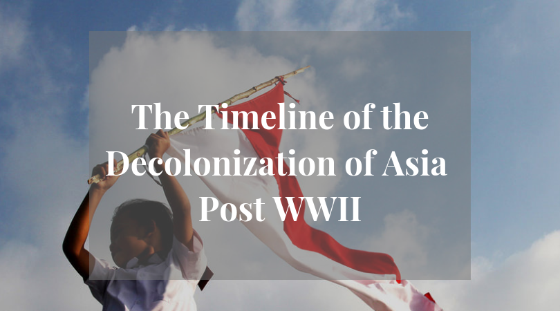 The timeline of the decolonization of asia post world war 2