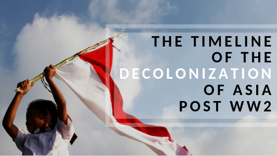 The timeline of the decolonization of asia post world war 2